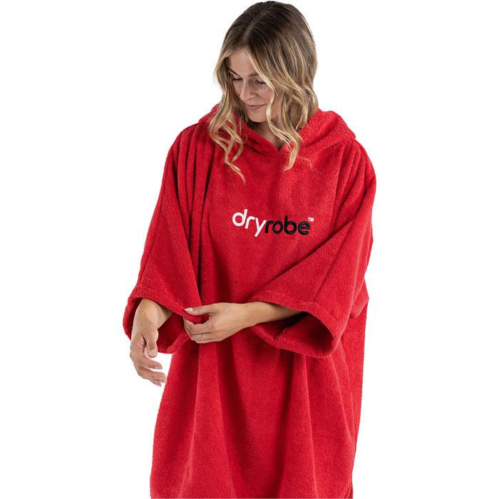 2024 Dryrobe Bio-Baumwolle Kapuzenhandtuch Change Robe V3 DOCTV3 - Red